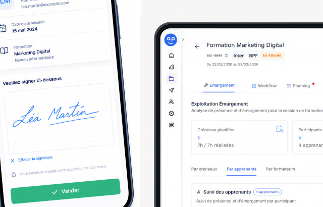Automatisation de la documentation et émargement automatique pour les centres de formation français